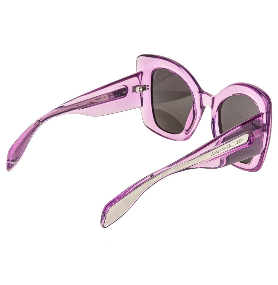 Gafas de sol ALEXANDER MCQUEEN violeta rosa translúcido mariposa AM0402S 0402 004 Foto 2 de 4