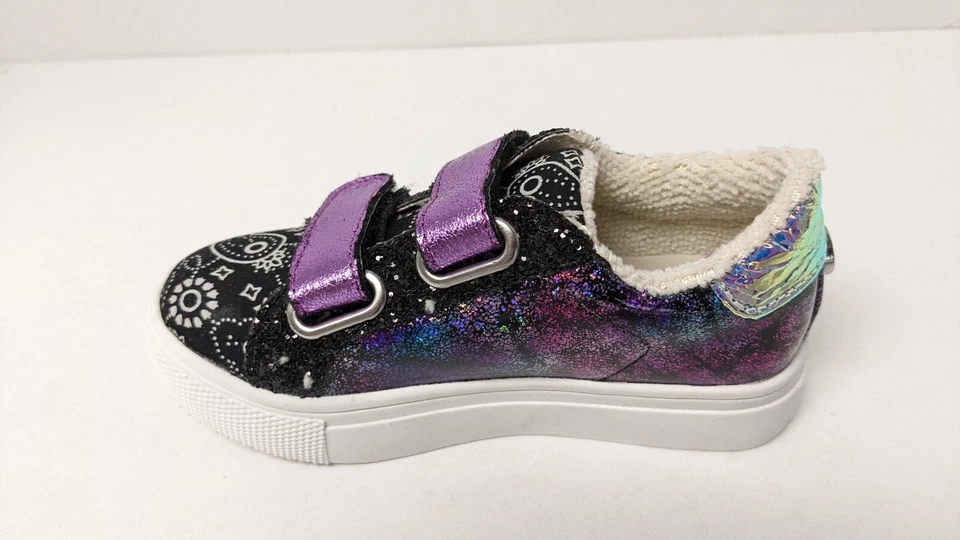 Tênis Steve Madden Girls Rezume, Preto/Roxo, Crianças 8 M - Imagem 3 de 4