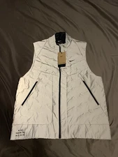 New Nike Therma-Fit ADV Reflective Silver Running Vest Men’s Size L FZ1131-035