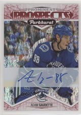 2018-19 Upper Deck Parkhurst Prominent Prospects Red 1/25 Adam Gaudette Auto 0x0