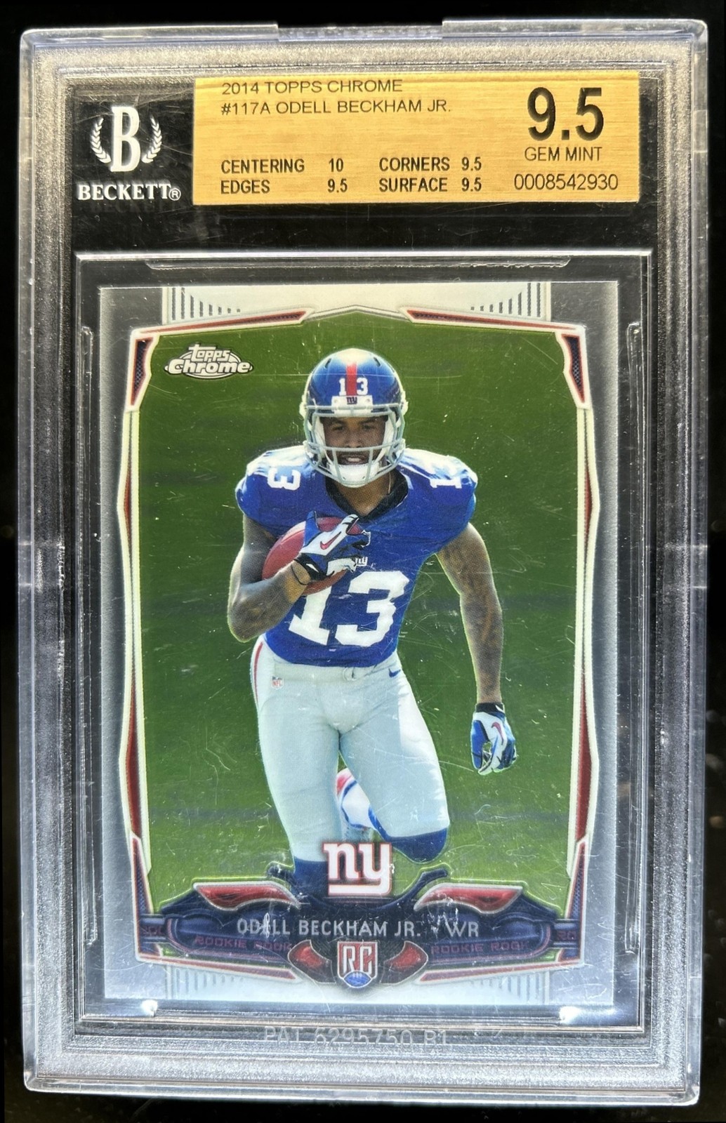 2014 Topps Chrome Odell Beckham Jr. RC Rookie #117 Giants BGS 9.5 GEM MINT
