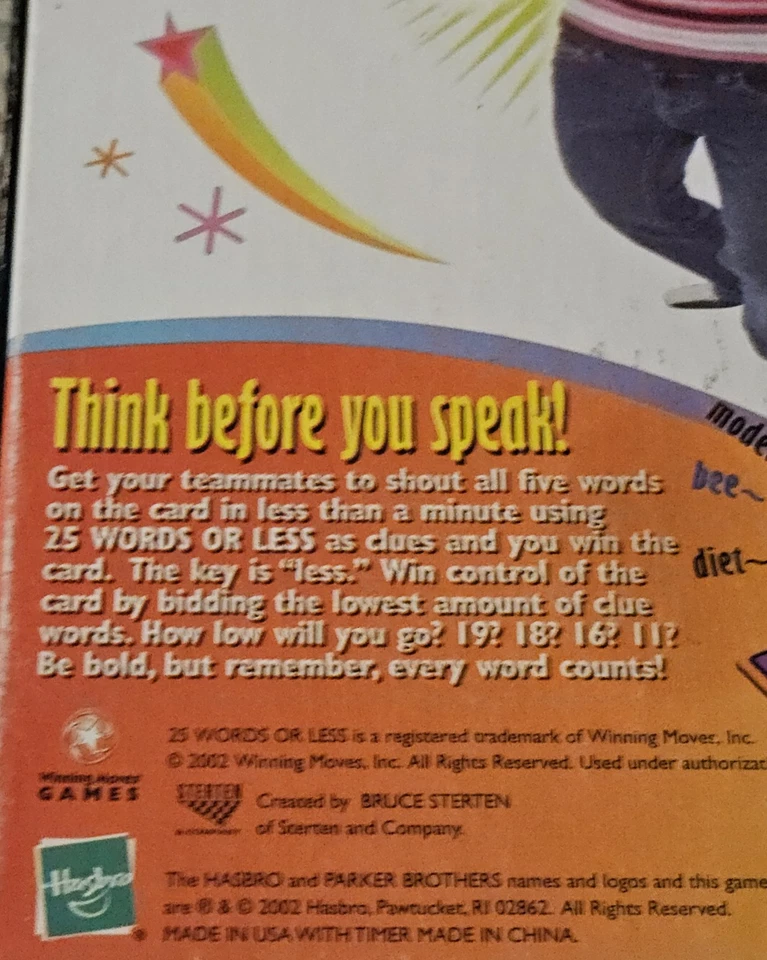 Vintage 2002 25 Words Or Less Board Game - Image 4 of 4