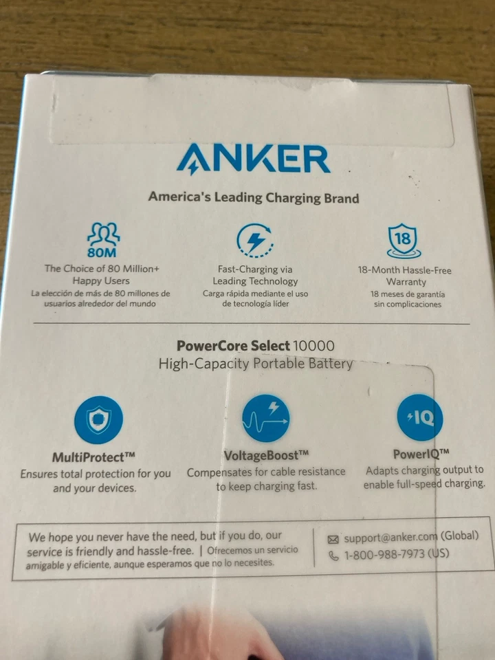 Anker PowerCore Select PowerBank 10000mAh 10k Mah NEW 12W IQ Rapid Charging - Image 4 of 4
