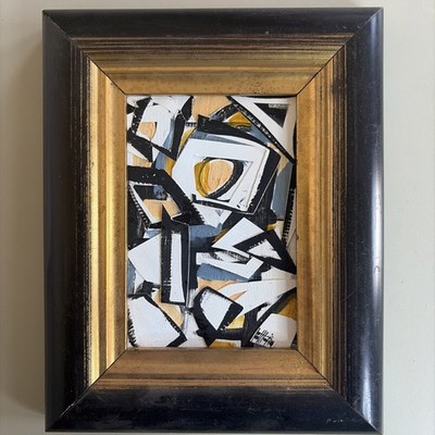 Beto Mejia Original Modern Abstract Expressionist Art Painting Collage