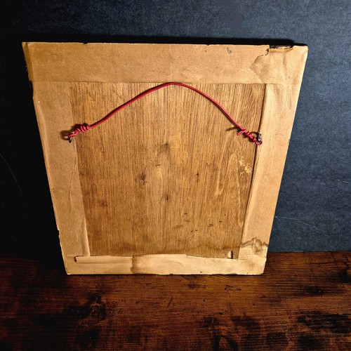Boceto vintage 1966 en madera firmado - panel de arte montado de 12"x12" - Imagen 8 de 9