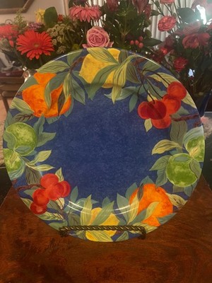 Laure Japy Paris ''Jardin Bleu'' 11.75'' Service / Charger Plate