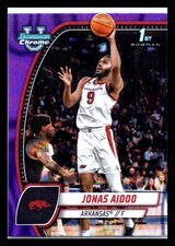 2024-25 Bowman University Chrome Jonas Aidoo #32 Purple Lava Refractor 1st