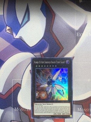 Yugioh Number 38: Hope Harbinger Dragon Titanic Galaxy CYHO-ENSE2 Super Rare NM