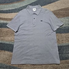 Lacoste Gray Polo Shirt Regular Fit Crocodile Logo Men  s Size 6