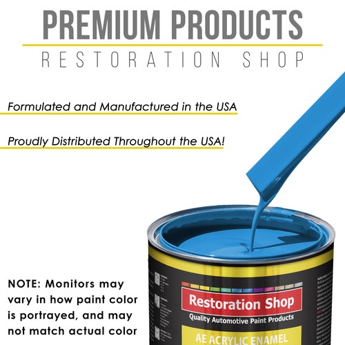 Restoration Shop Grabber Blue Acrylic Enamel Quart Kit, Auto Paint - Picture 4 of 5