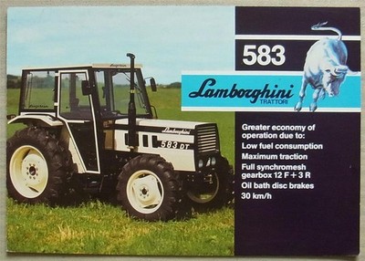 LAMBORGHINI 483 & 583 Tractors Agricultural Sales Brochure Leaflet 1980s