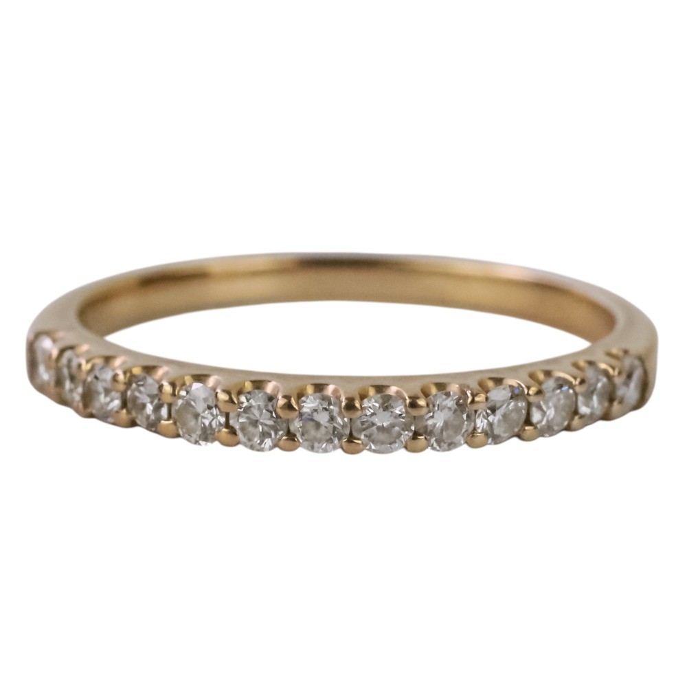 Vendome Aoyama K18 Diamond 0.23ct Half Eternity Ring, EU47, Gold