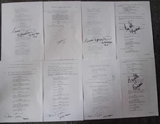 LOT OF 8 ORIGINAL AUTOGRAPHED LINE OF DUTY SCRIPT PAGES – signed by actors