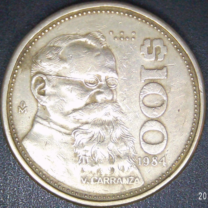 1984 Mexican 100 Pesos Carranza Eagle Rare coin . Buy & get free coin.