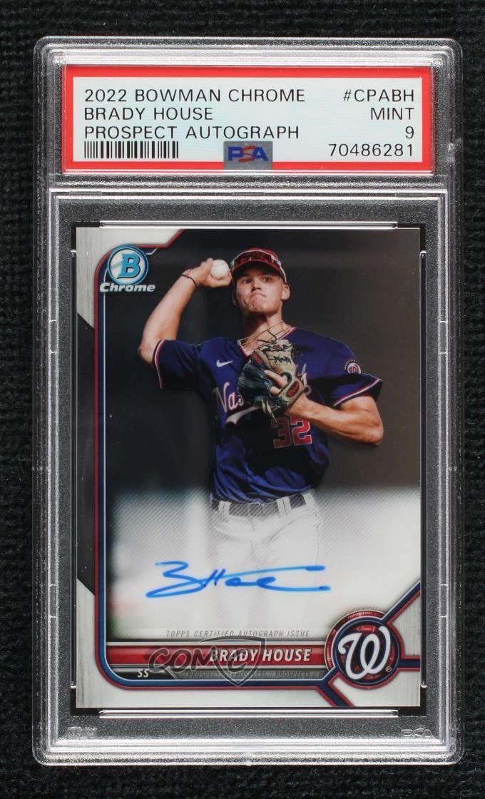 2022 Bowman Chrome Prospect Brady House #CPA-BH Auto lh0