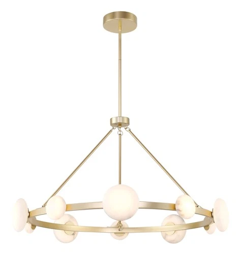Minka Lavery 3598-L Zill 42"W LED Ring Chandelier - Lily Gold - Picture 2 of 2