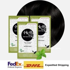3Box Dongsung Herb Speedy Vegan Hair Dye 1 Natural Black + Track