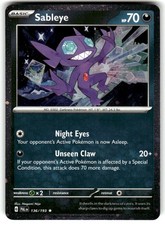 Sableye (Cosmos Holo) 136/193 rare carte e prodotti vari quasi come nuove