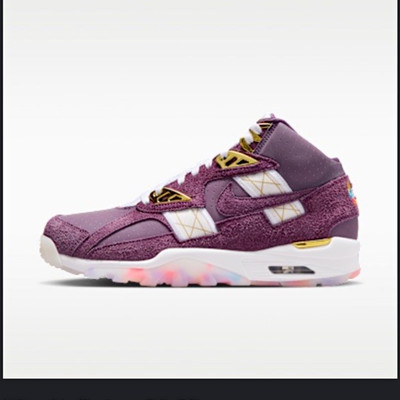 Nike Air Trainer SC SP Herren Mid Top Sneaker Lila/Weiß Gr. 45