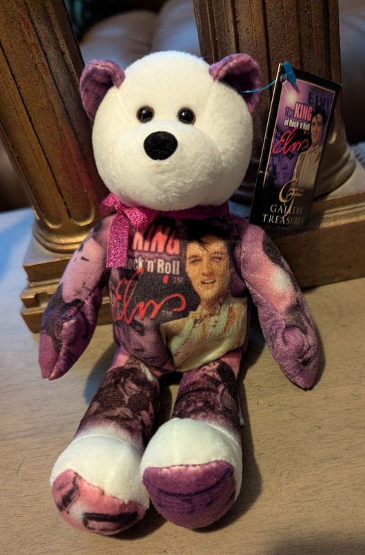 Limited Treasures Elvis Presley King of Rock n Roll Beanie Bear 2004 Plush 9"