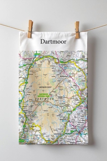 OS Map Tea-towel - Dartmoor National Park (General merchandise)
