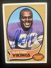 New ListingAlan Page Autographed  1970 Topps Football ROOKIE Card #59 Vikings HOF