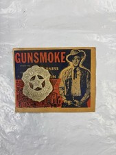 Vintage 1959 Gunsmoke US Marshall Silver Badge New Matt Dillion Kids