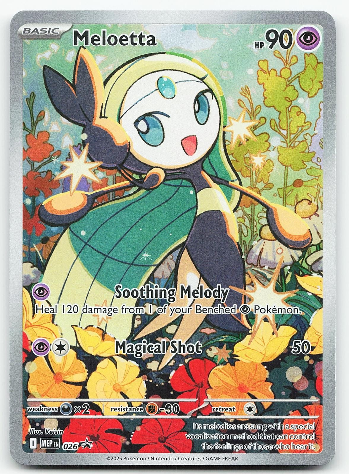 Pokemon Meloetta 026 ME: Mega Evolution Promo Illustration Rare Holo NM