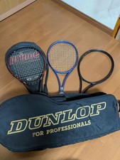 DUNLOP Tennis Racket Set of 3 with Bag Purple Red/Black Used