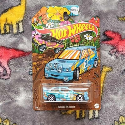  Hot Wheels 2024 Spring Series Ford Escort 1/5 V1405 Light Blue Floral Card New