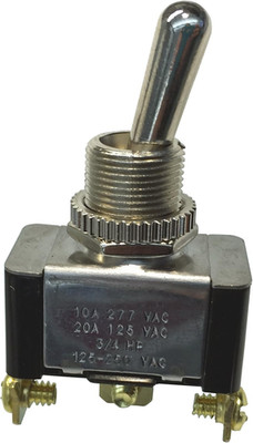 GSW-12 Heavy-Duty Electrical Toggle Switch, SPDT, ON-ON, 20 A/125V AC, Screw
