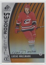 2017 SP Game Used Authentic Rookies Orange Rainbow /114 Lucas Wallmark #157 a3q