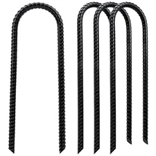 Trampoline Stakes High Wind - Heavy Duty 12 Inch Shaped Ground Anchors