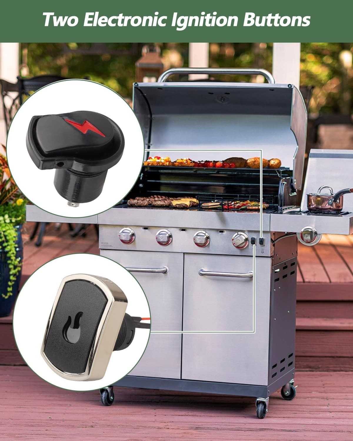 Fit for Charbroil Grill Ignitor Replacement Kit 5-Outlets 