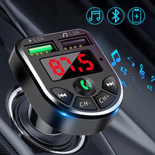 In Car Bluetooth FM Transmitter Radio MP3 Wireless Adapter Car Kit USB Charger 2