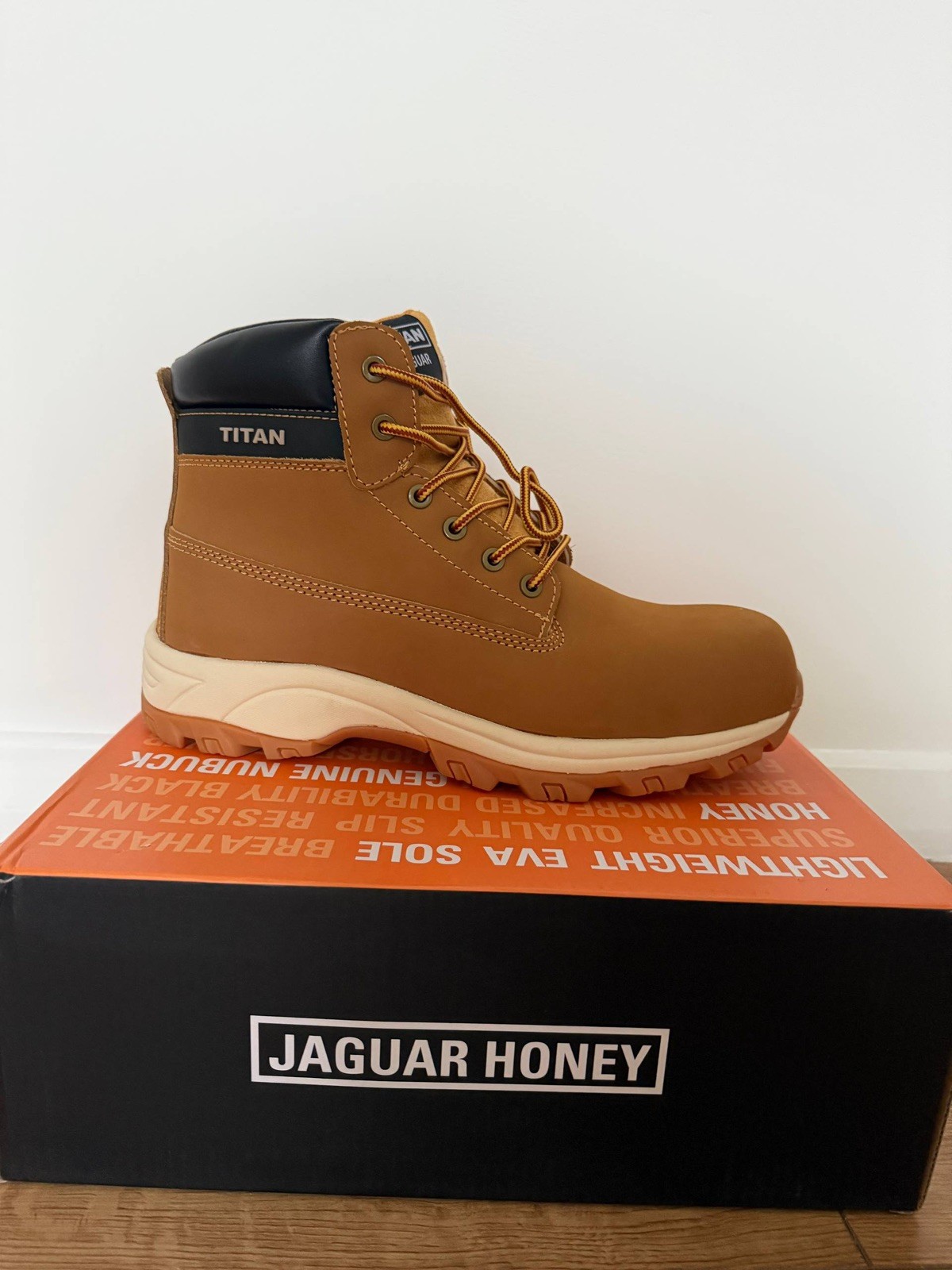 Titan Jaguar Safety Boots S3 Men Leather Steel Toe Midsole Slip Resistant