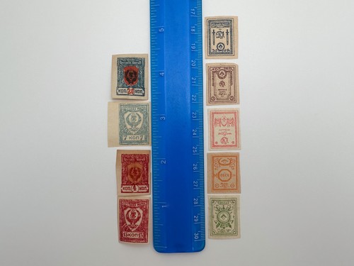 Francobolli 1921 RSFSR Guerra Civile Vintage Set 5 Quarti Blocchi + 9 pz MH - Foto 6 di 12