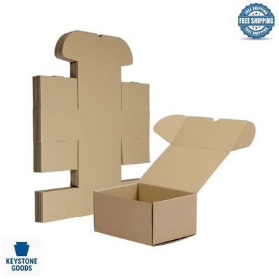 20 Pack Small Brown Corrugated Shipping Boxes - Easy Assemble, Durable & Eco-...