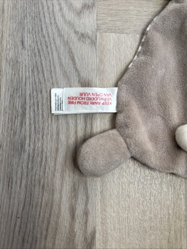 H&M Teddy Bear Striped Brown comforter comfort blanket soft toy soother - Picture 7 of 10
