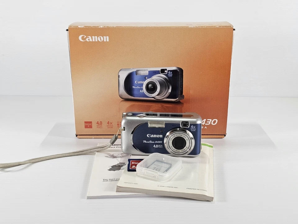 Canon PowerShot A430 Ai AF Digital Camera 4.0MP 4x Optical Zoom Damaged Screen - Image 2 of 4