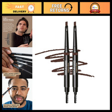 Mens Eyebrow Pencil - Dark Brown - 2 Pack - W...