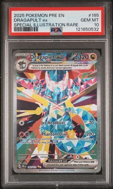 2025 POKEMON PRE EN-PRISMATIC EVOLUTIONS #165 DRAGAPULT EX PSA 10