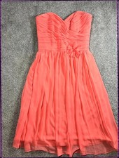 Dessy after six bridesmaid wedding prom dress size 6-8 style 6609 Flower chiffon