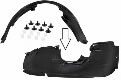 Radhausschale + CLIPS VORNE LINKS für ALFA ROMEO 159 2005-2012 BRERA 2005-2010