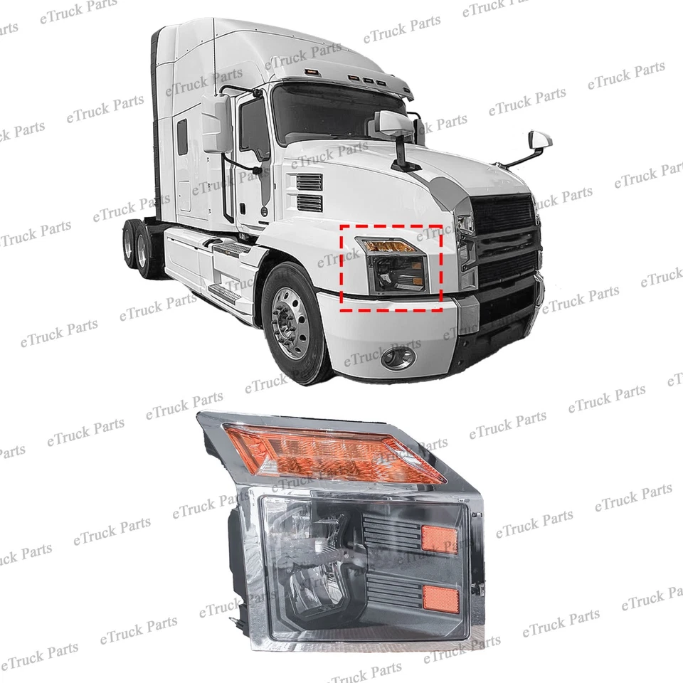 Conjunto de faros LED laterales para pasajero Mack Anthem 2018-2025 para 23992216 Foto 2 de 4