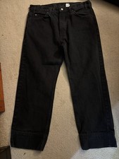 Vtg Levi's 505 Orange Tab Black Jeans Mens 38x30 Regular Fit Straight Leg 1995