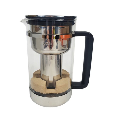 Aarke Purifier Large Water Filter Glass Pitcher, 2.8L, Clear Stainless Steel - Picture 2 of 6