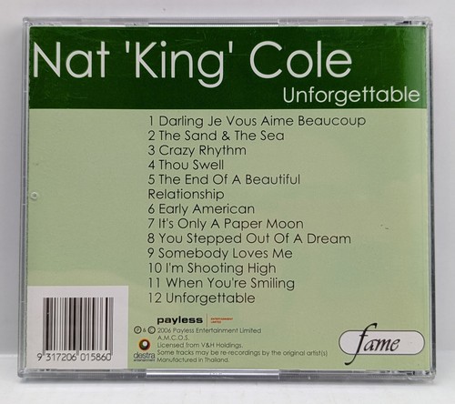 Nat 'King' Cole Unforgettable Audio CD GC PreOwned 2006 - Picture 2 of 5