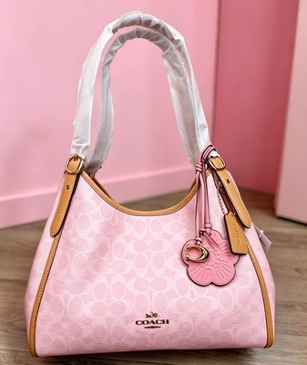 NWT CEL13 Coach Erin Shoulder Bag In Signature Canvas With Charms Powder Pink