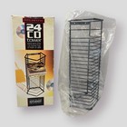 Atlantic 24 Cd Rack Tower Storage Black Heavy Gauge Steel Wall/Table Open Box